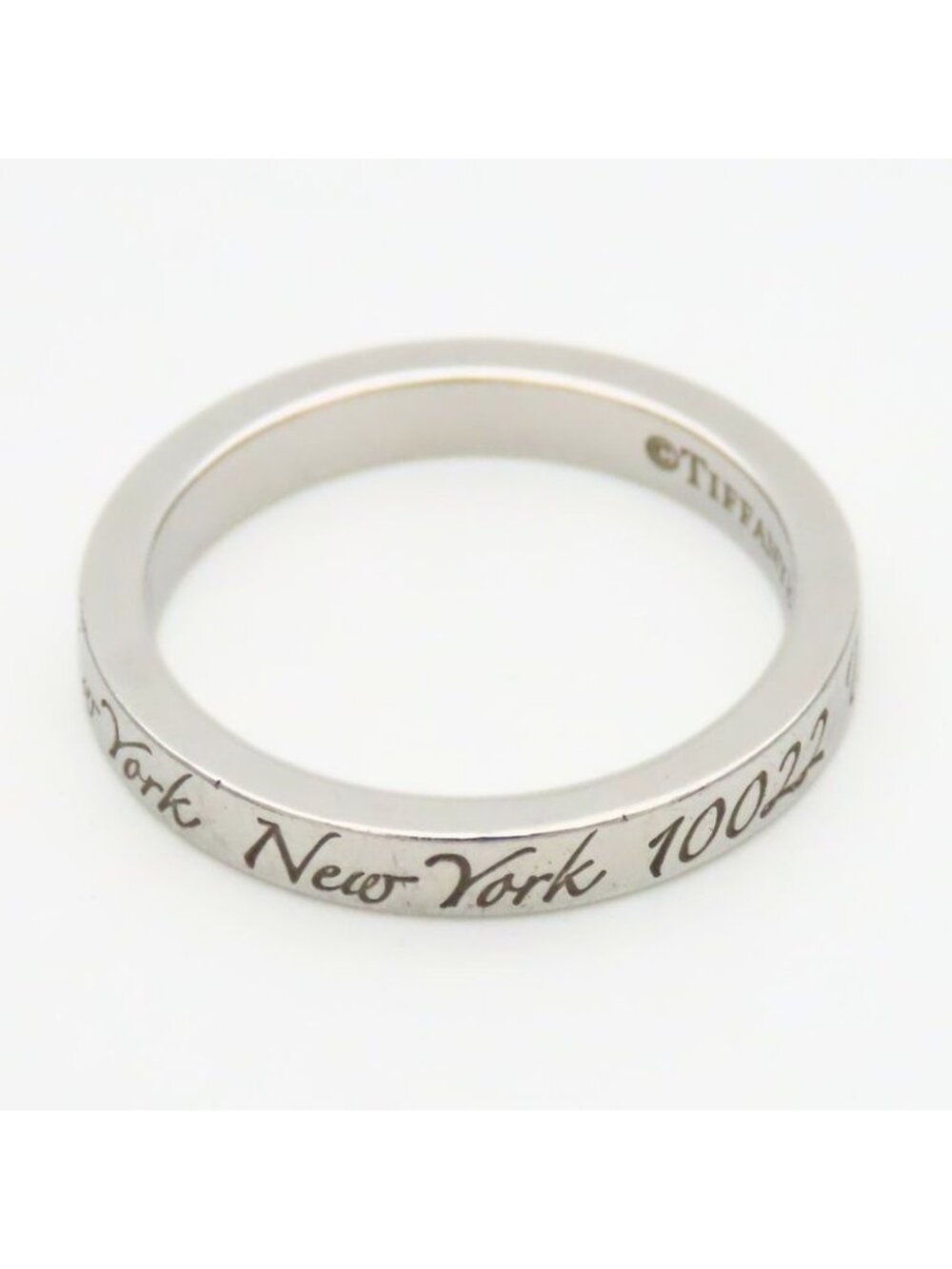 Tiffany & Co Ring Notes Narrow New York Silver Standard - Picture 4 of 10